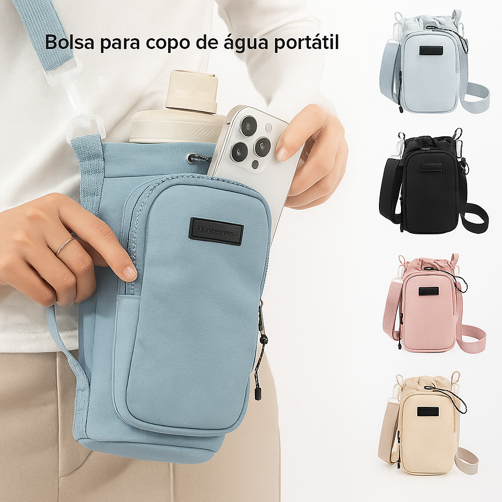 Bolsa Porta-Garrafa Impermeável com Alça Ajustável