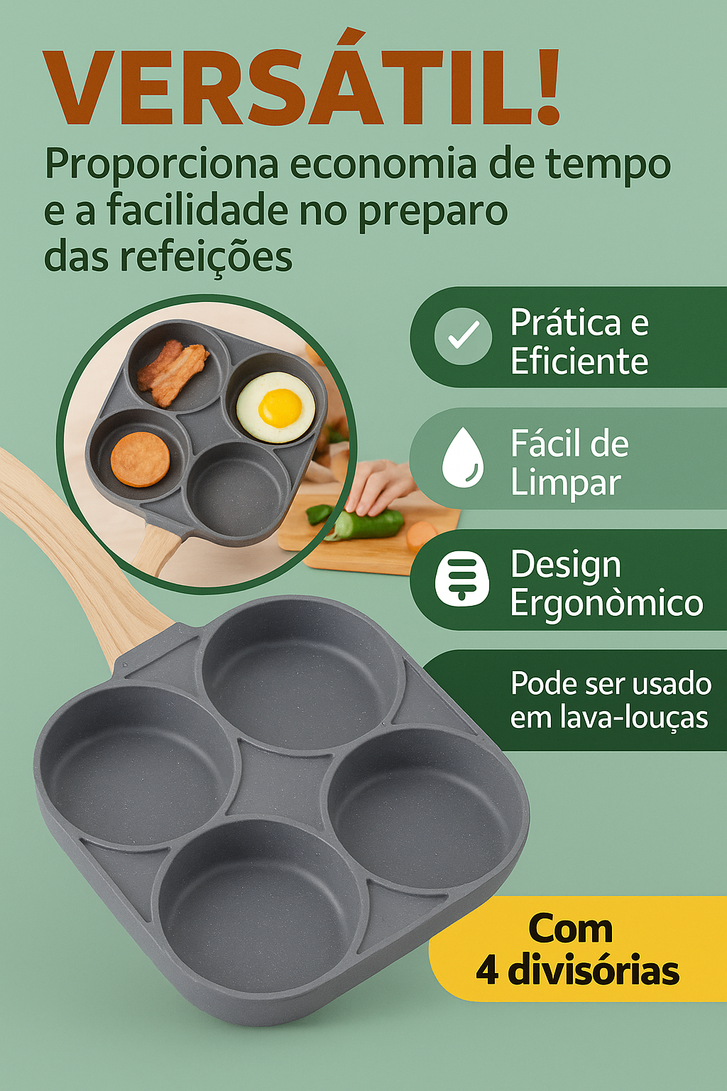 Frigideira Antiaderente 4 em 1