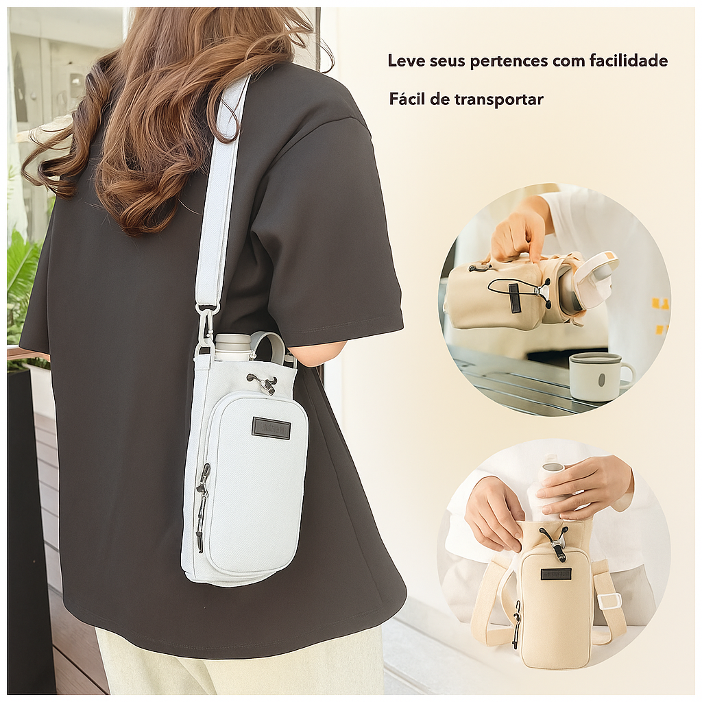 Bolsa Porta-Garrafa Impermeável com Alça Ajustável