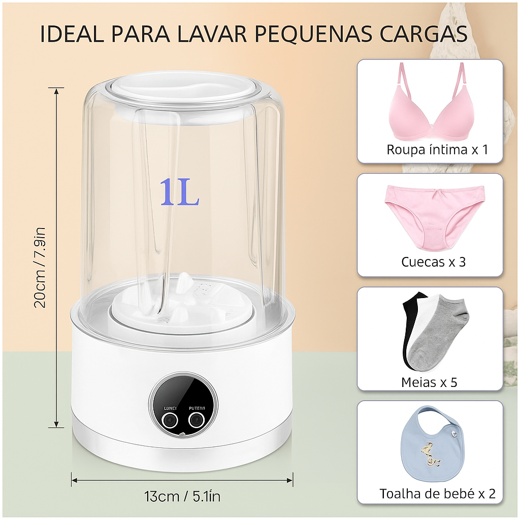 Mini Lavadora Portátil