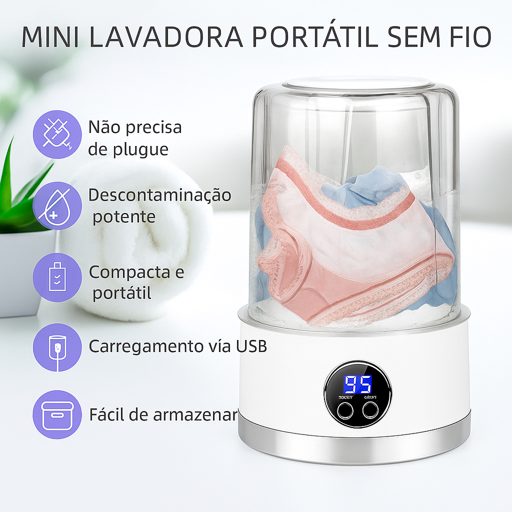 Mini Lavadora Portátil
