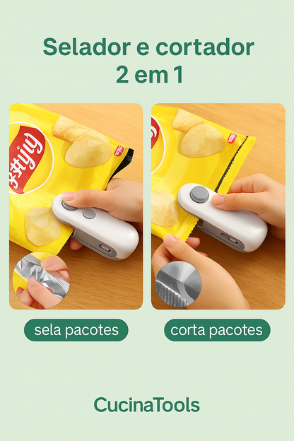 (COMPRE 1 LEVE 2) Mini Selador Magnético 2 em 1 - USB