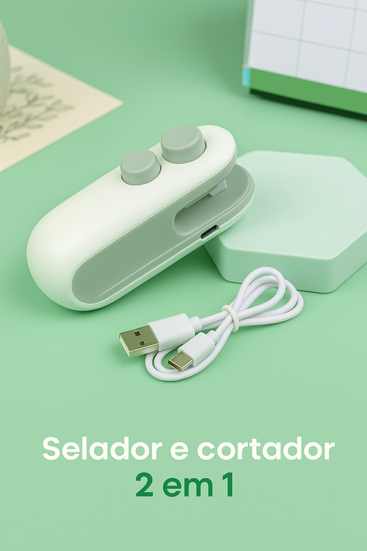(COMPRE 1 LEVE 2) Mini Selador Magnético 2 em 1 - USB