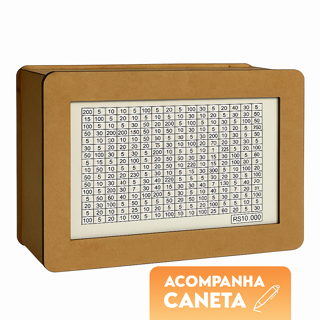 Cofrinho Desafio Japonês – Junte até R$10.000 de forma divertida