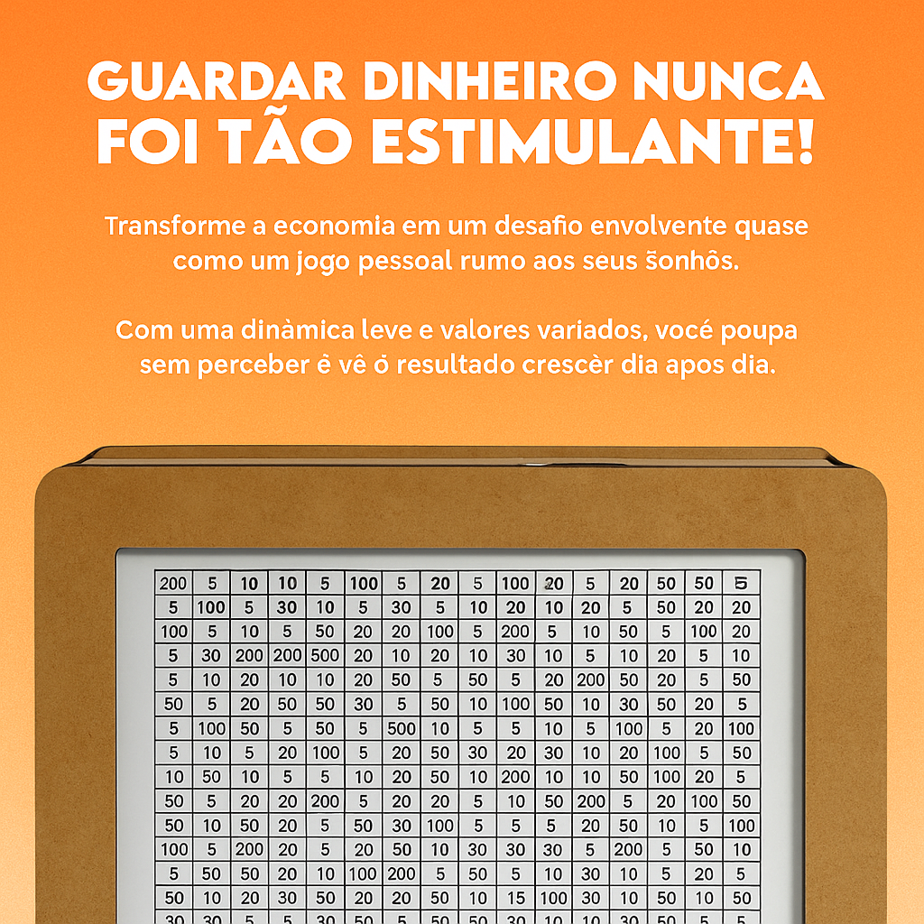 Cofrinho Desafio Japonês – Junte até R$10.000 de forma divertida