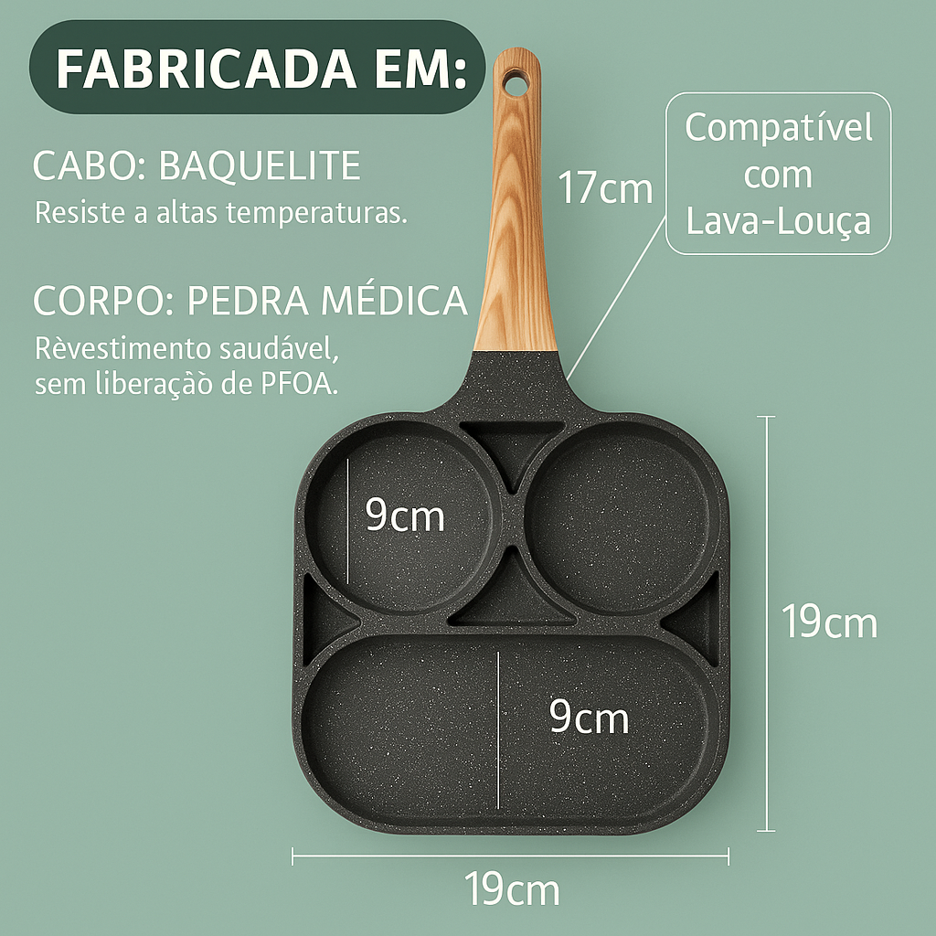 Frigideira Antiaderente 3 em 1
