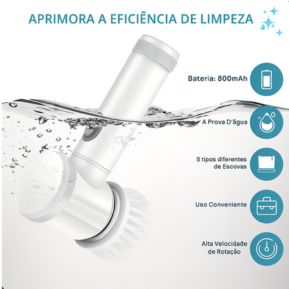 Escova de Limpeza Elétrica 5 em 1