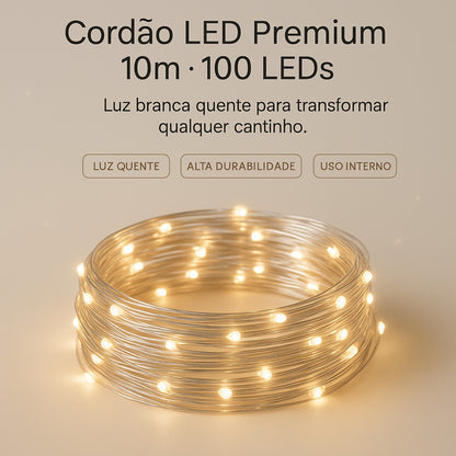 Cordão LED Premium com 100 lâmpadas