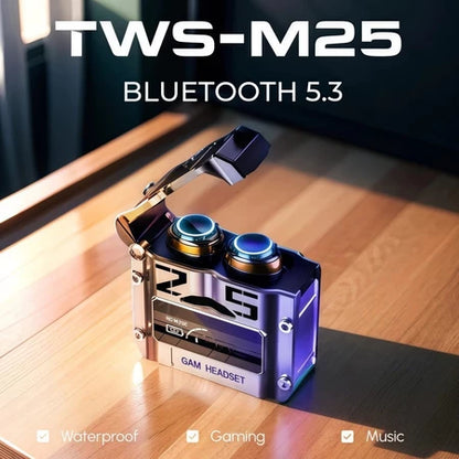 Fone Bluetooth M25 Pro™ – Som 9D + Case PowerBank com LED